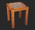 Relief Ceramic Table Timber Tub 30x30x50(h) cm